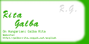 rita galba business card